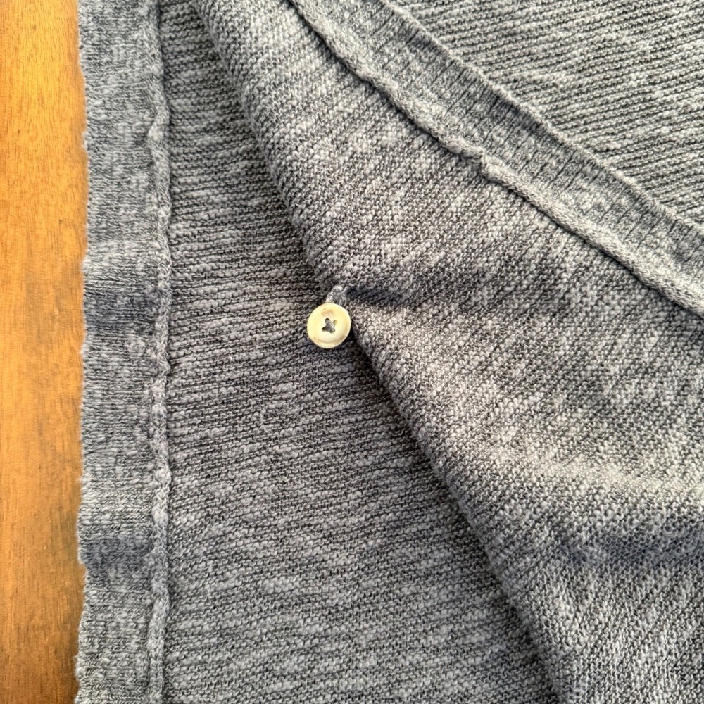 NWT J. Jill Womens Black Pearl Marled Grey Button Front Poncho Ruana Cardigan - Picture 4 of 8
